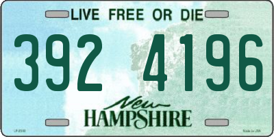 NH license plate 3924196
