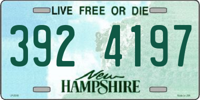 NH license plate 3924197