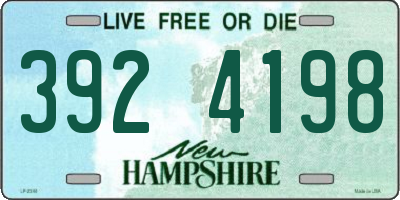 NH license plate 3924198