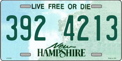 NH license plate 3924213