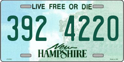 NH license plate 3924220