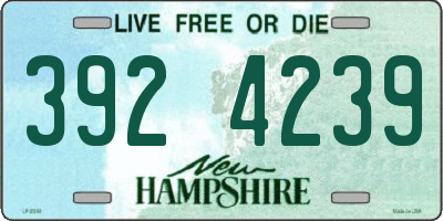 NH license plate 3924239