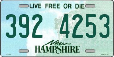 NH license plate 3924253
