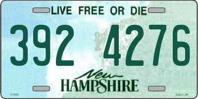 NH license plate 3924276