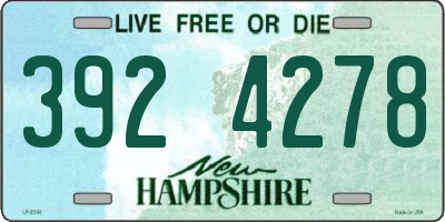 NH license plate 3924278