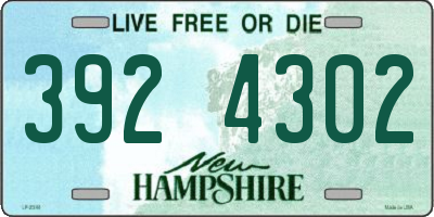 NH license plate 3924302