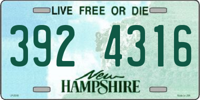NH license plate 3924316