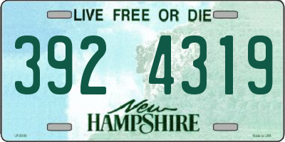 NH license plate 3924319