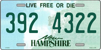 NH license plate 3924322