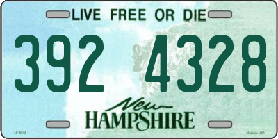 NH license plate 3924328