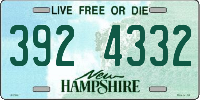 NH license plate 3924332