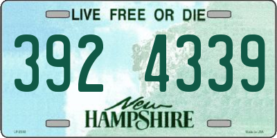 NH license plate 3924339