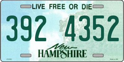 NH license plate 3924352