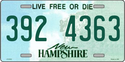 NH license plate 3924363