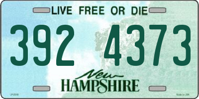 NH license plate 3924373
