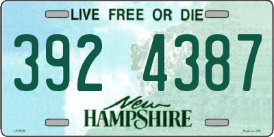 NH license plate 3924387
