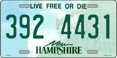 NH license plate 3924431