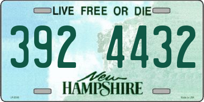 NH license plate 3924432
