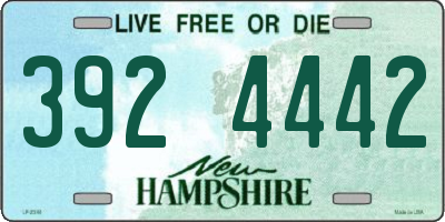 NH license plate 3924442