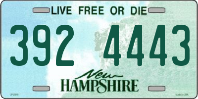 NH license plate 3924443