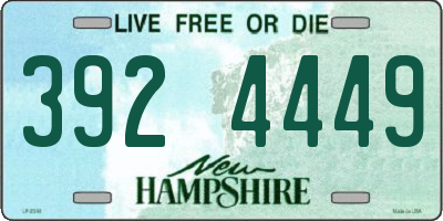 NH license plate 3924449