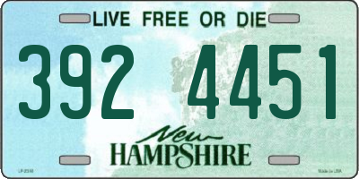 NH license plate 3924451