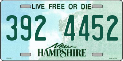 NH license plate 3924452
