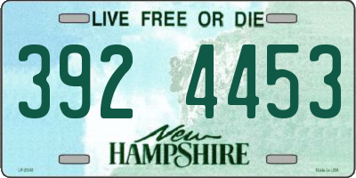 NH license plate 3924453