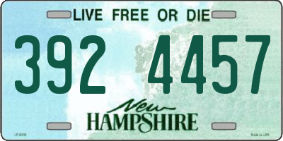 NH license plate 3924457