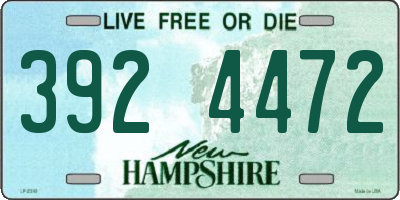 NH license plate 3924472