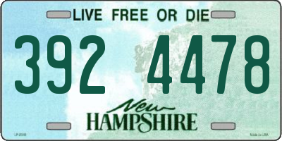 NH license plate 3924478
