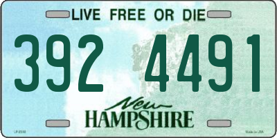 NH license plate 3924491