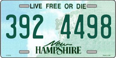 NH license plate 3924498