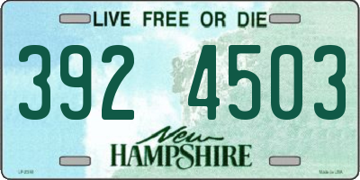 NH license plate 3924503