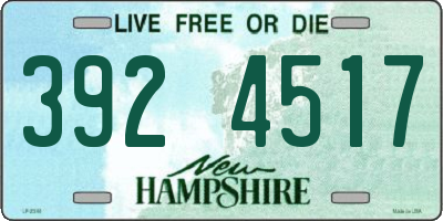 NH license plate 3924517