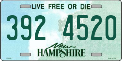 NH license plate 3924520