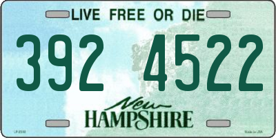 NH license plate 3924522
