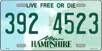 NH license plate 3924523