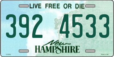 NH license plate 3924533