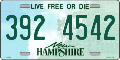 NH license plate 3924542