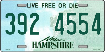 NH license plate 3924554