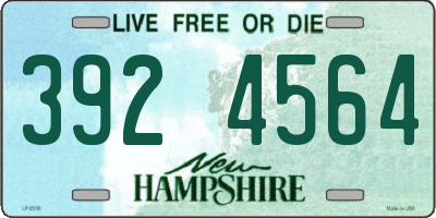 NH license plate 3924564