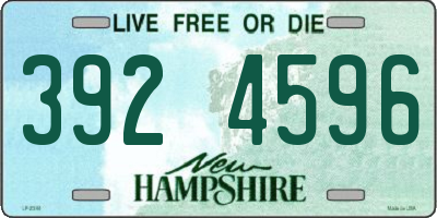 NH license plate 3924596