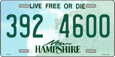 NH license plate 3924600