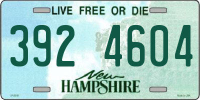 NH license plate 3924604