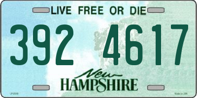 NH license plate 3924617