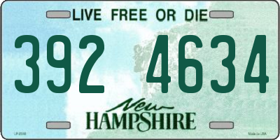 NH license plate 3924634
