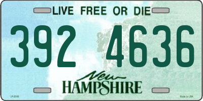 NH license plate 3924636
