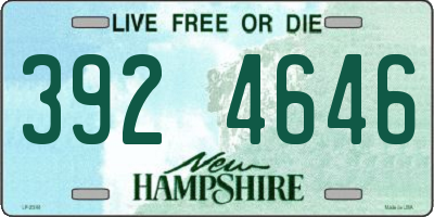NH license plate 3924646