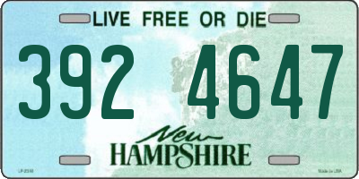 NH license plate 3924647